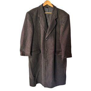 XL Silver Cloud Cashmere Blend Overcoat Made In Bulgaria